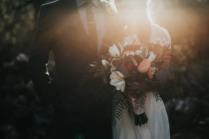 A couple walking down the aisle — a moment Lopstream broadcasts live